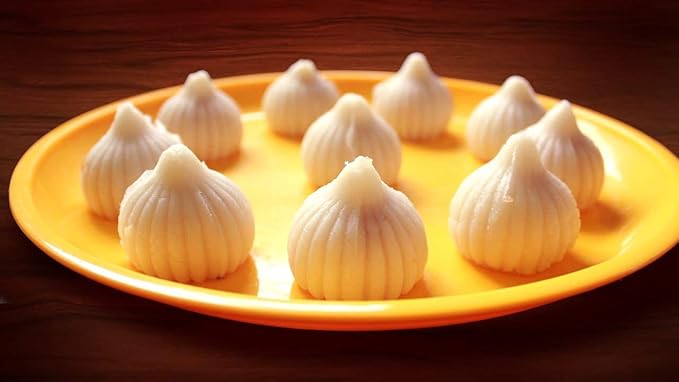 iKonbi Ganpati Modak Mould/Modak Maker/Modak Sancha of Plastic Set of 2 Samll 1 NO. Size - Yellow