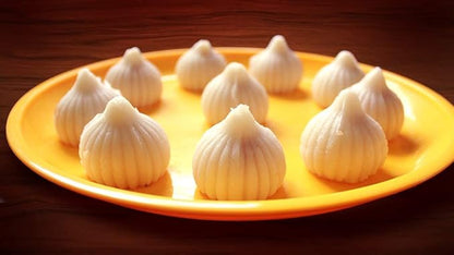 iKonbi Ganpati Modak Mould/Modak Maker/Modak Sancha of Plastic Set of 2 Samll 1 NO. Size - Yellow