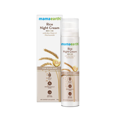 Mamaearth Rice Night Cream: Rice Water & Niacinamide, 50 g