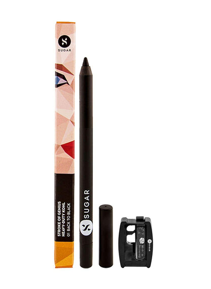 SUGAR Cosmetics Stroke Of Genius Kohl Eyeliner: 01 Back to Black, 1.2 g