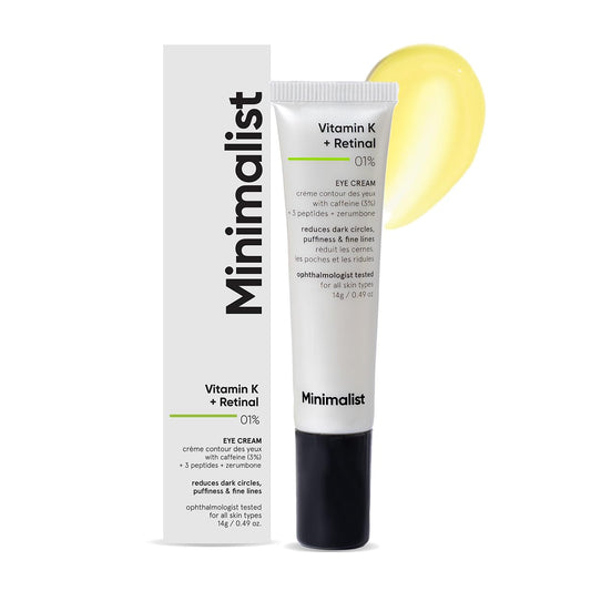 Minimalist Under Eye Cream: Caffeine, Vitamin K, Retinal,