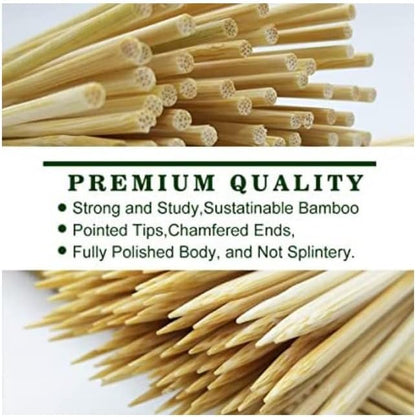 iKonbi Natural Bamboo Skewers Barbeque, Wooden Skewers, 8 inch, Pack of 180