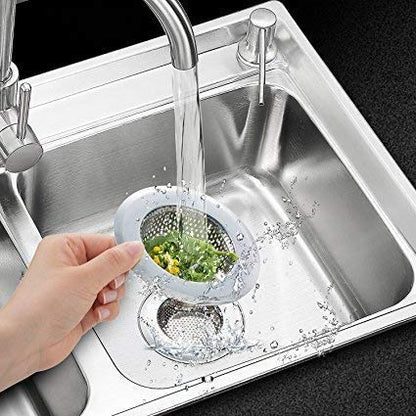 iKonbi Kitchen Sink Strainer Heavy Duty Stainless Steel Strainer Kitchen Drain Basin Basket Filter Stopper Drainer Sink Jali 9 CM