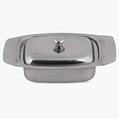 iKonbi Stainless Steel Butter Dish/Butter Pot with Lid- Set of 2