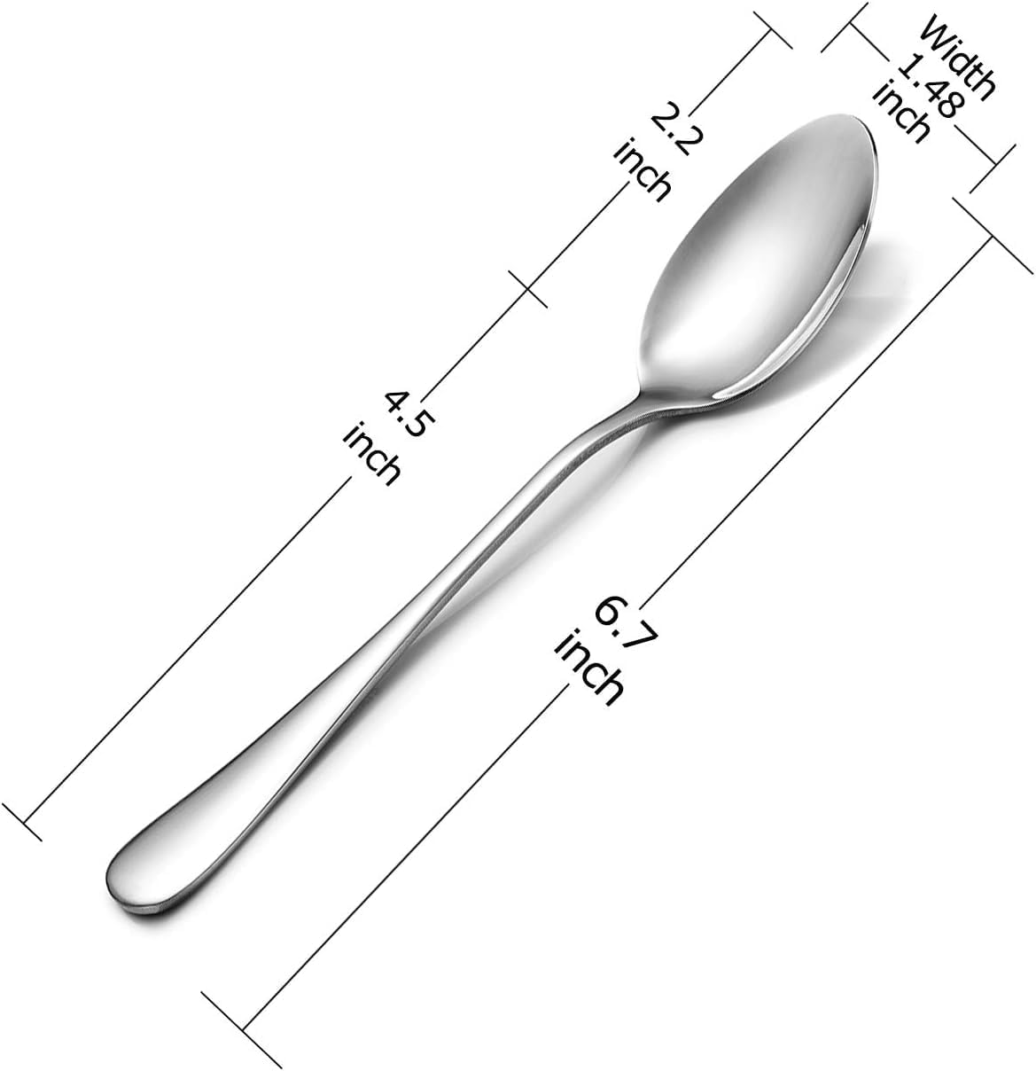 iKonbi Teaspoon Set Stainless Steel, 6.7 inch, Pack of 24