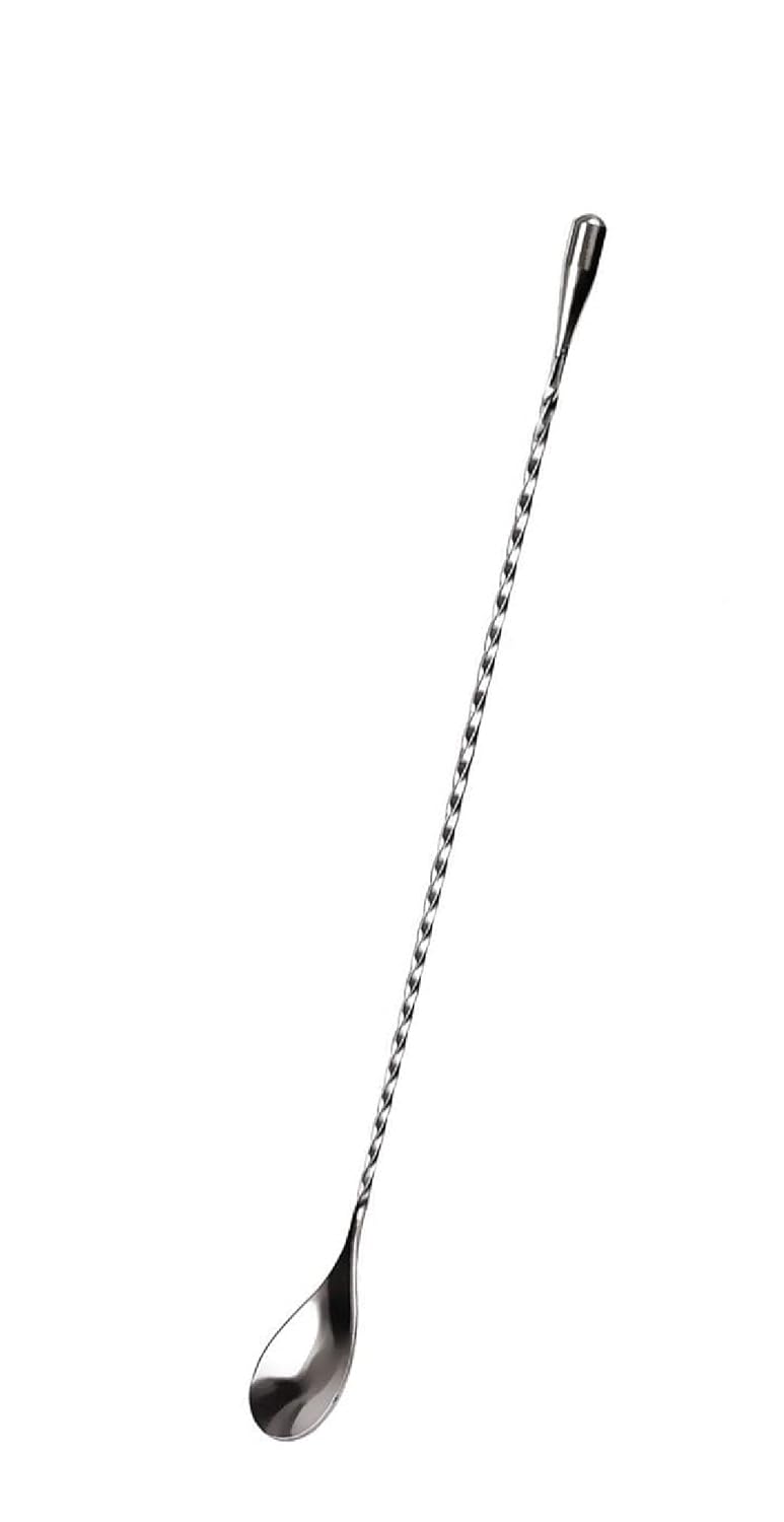 iKonbi Stainless Steel Bar Spoon- Bar Spoon, Fork, Crusher, Knob- Set of 4