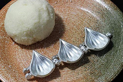 iKonbi Modak Maker Mould Aluminum for Ganpati, Diwali, Dasra, and Other Festival Set of 2 Big Size, 7 cm