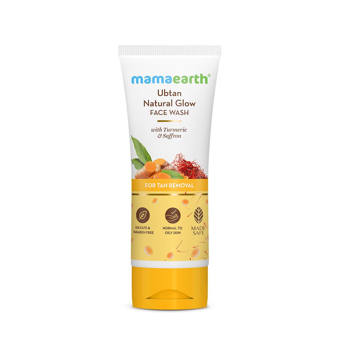 Mamaearth Ubtan Natural Face Wash: Skin Brightening, 100 ml