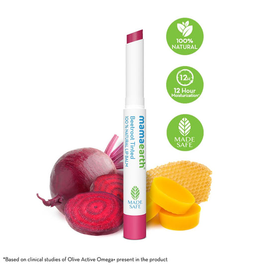 Mamaearth Beetroot Tinted Lip Balm: Beetroot & Beeswax, 2 g