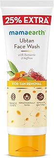 Mamaearth Ubtan Natural Face Wash: Turmeric & Saffron, 100 ml + 25 ml