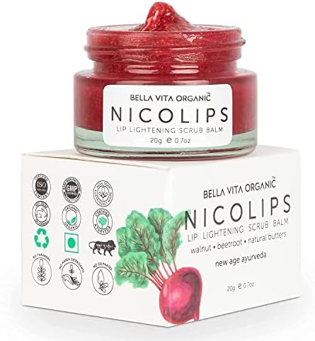 NicoLips Lip Scrub Balm Lightening and Brightening Dark Lips for Men and Women Dry Lips/Sm