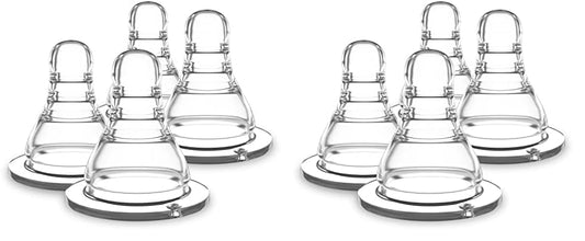 LuvLap Anti-Colic Essential Teat/Nipple for Slim Neck Bottle,4pcs Fast Flow, 6m+, Made of