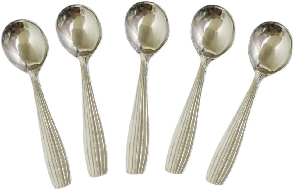 iKonbi 12 pcs Stainless Steel Daal and Soup Bowls with Soup Spoons 10 x 10 x 12 Centimeters