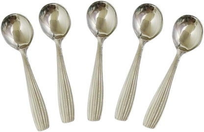iKonbi 12 pcs Stainless Steel Daal and Soup Bowls with Soup Spoons 10 x 10 x 12 Centimeters