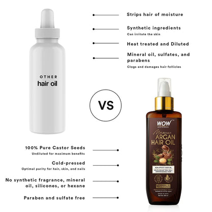 WOW Moroccan Argan Hair Oil: 200 ml