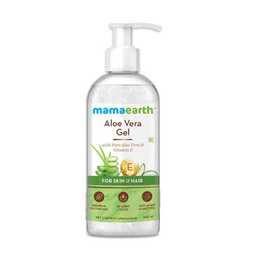 Mamaearth Aloe Vera Gel: Pure Aloe Vera & Vitamin E, 300