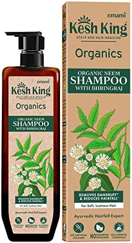 Kesh King Organic Neem Shampoo | Ayurvedic Hair Cleanser with Bhringraj | Refreshes Scalp
