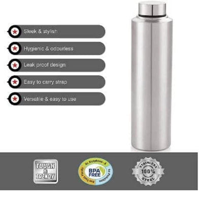 iKonbi Stainless Steel 500 ml of fridge Bottle- Set of 2