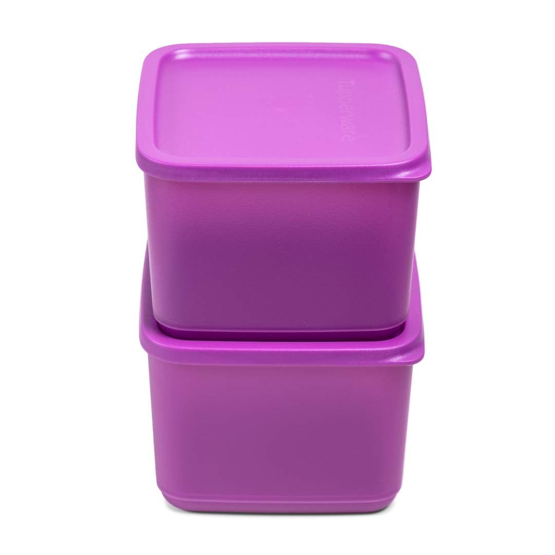 Tupperware Plastic Container Cubix- 2 pieces, Purple