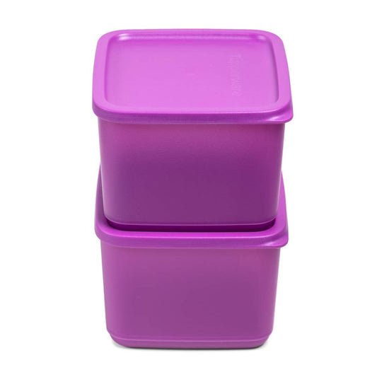 Tupperware Plastic Container Cubix- 2 pieces, Purple