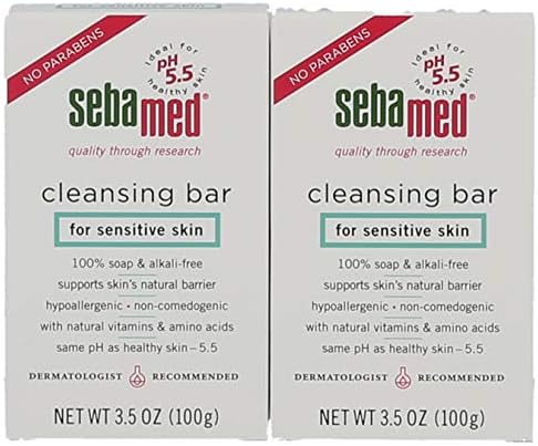 Sebamed Soap-free Cleansing Bar For Sensitive Skin, 3.5-Ounce Boxes (Pack of 2)