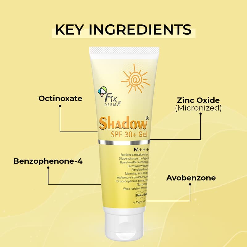 Fixderma Shadow Sunscreen Gel: SPF 30+, 75 g