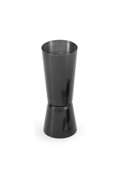 iKonbi Stainless Steel Tall Peg Measure of 30/60 ml Black