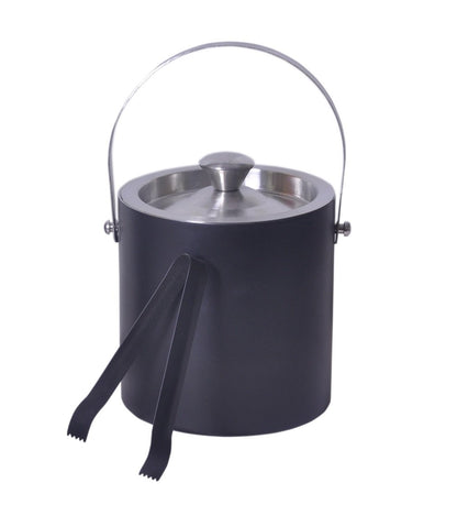 iKonbi Stainless Steel 7 Pcs Black Color Bar Set- Cocktail Shaker 750 ml, Ice Bucket- 1500 ml, Peg Measure 30/60 ml, Bottle Opener, Steel Muddler, Wine Pourer, Ice Tong