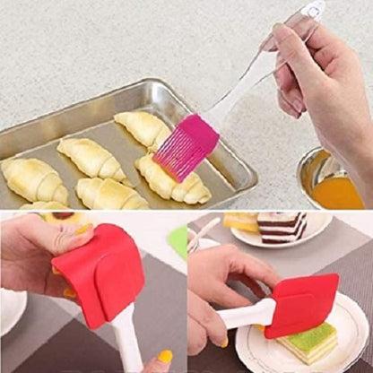 iKonbi Kithcen Multiutility Set of- 4 Chimta Pakkad, Oil Brush, Spatula