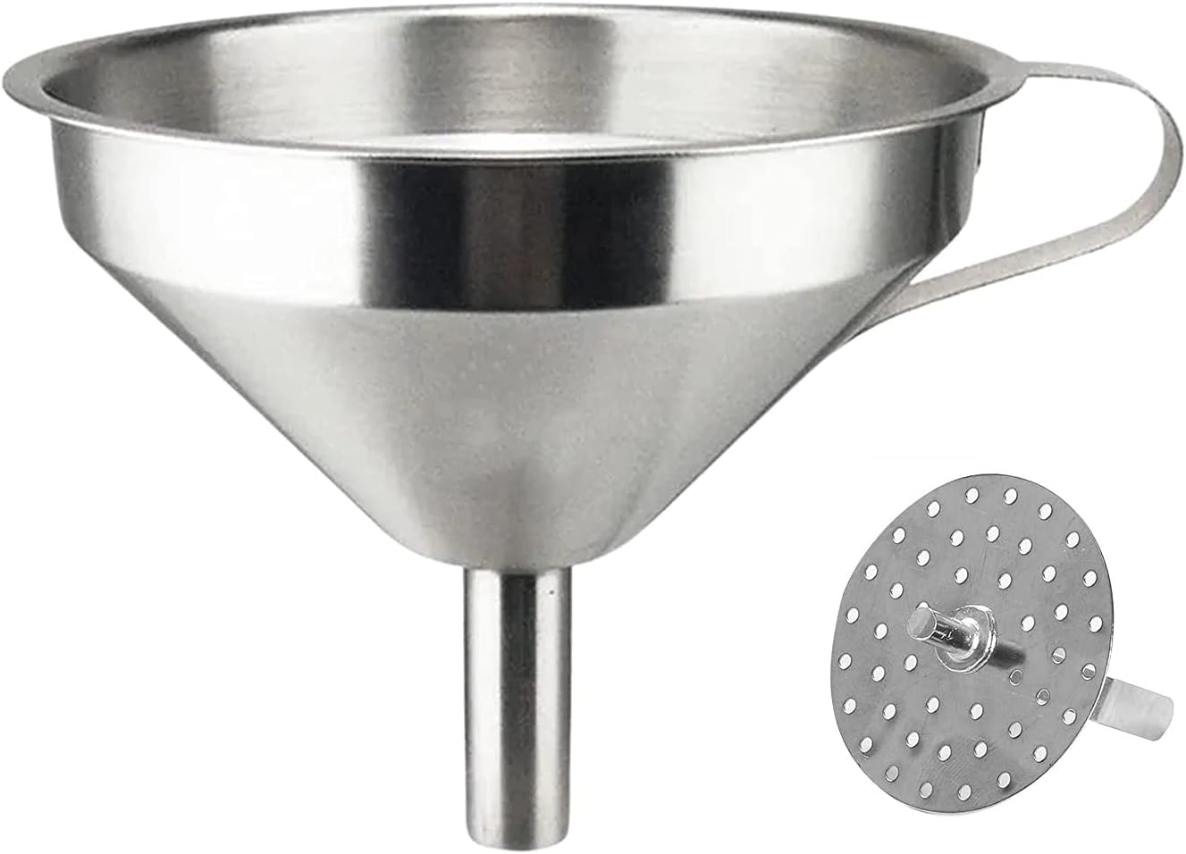 iKonbi Multipurpose Funnel with Detachable Strainer – Stainless