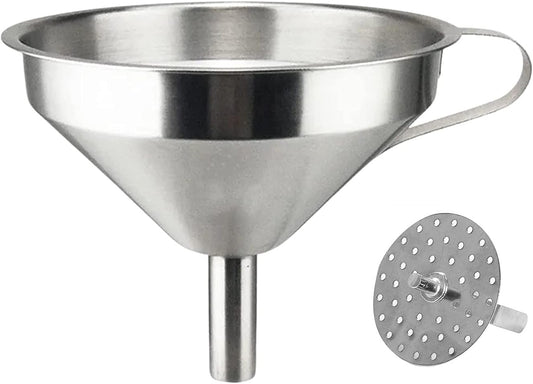 iKonbi Multipurpose Funnel with Detachable Strainer – Stainless