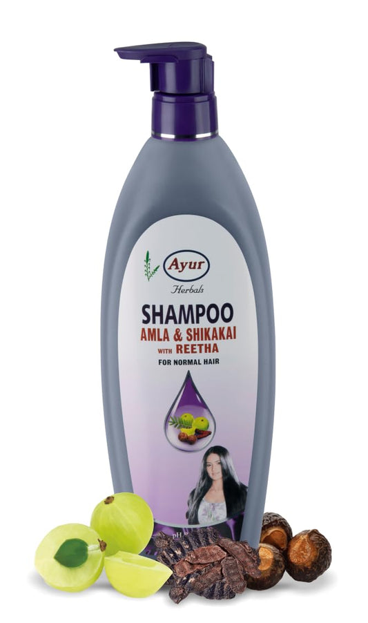 Ayur Herbal Shampoo: Amla & Shikakai with Reetha,
