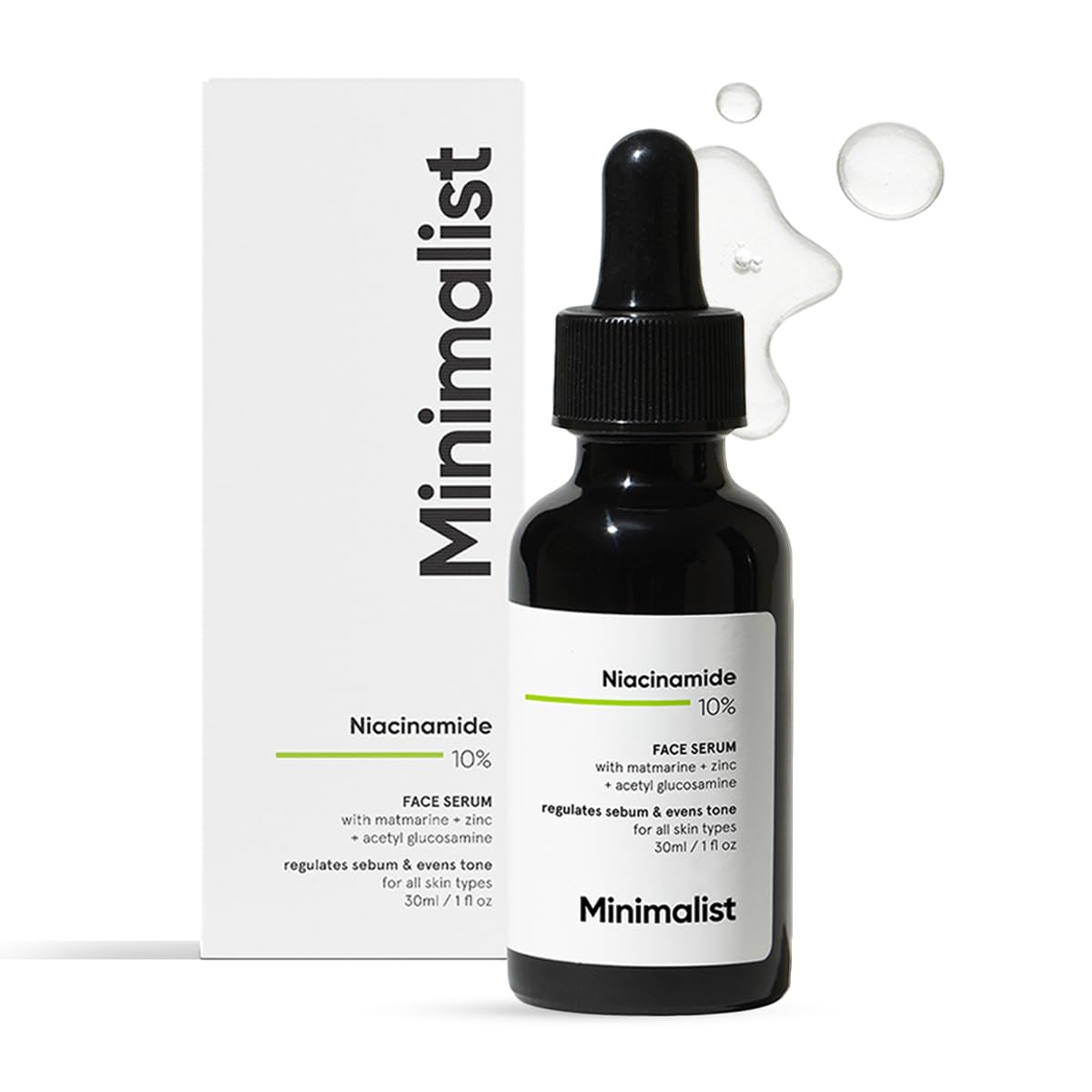 Minimalist 10% Niacinamide Face Serum: Oil Balancing, Zinc,