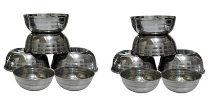 iKonbi 12 pcs Stainless Steel sabji Bowls