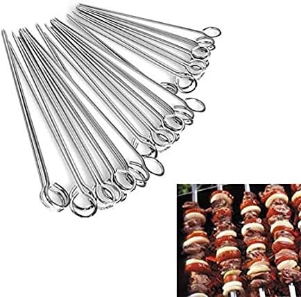 iKonbi Stainless Steel 12 Inch Barbeque Rods- Set of 12