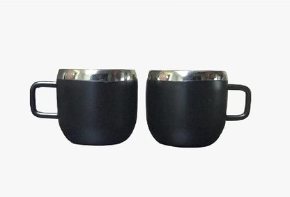iKonbi Stainless Steel Double Wall Colorful Apple Cups- Set of 6 90 ml Each