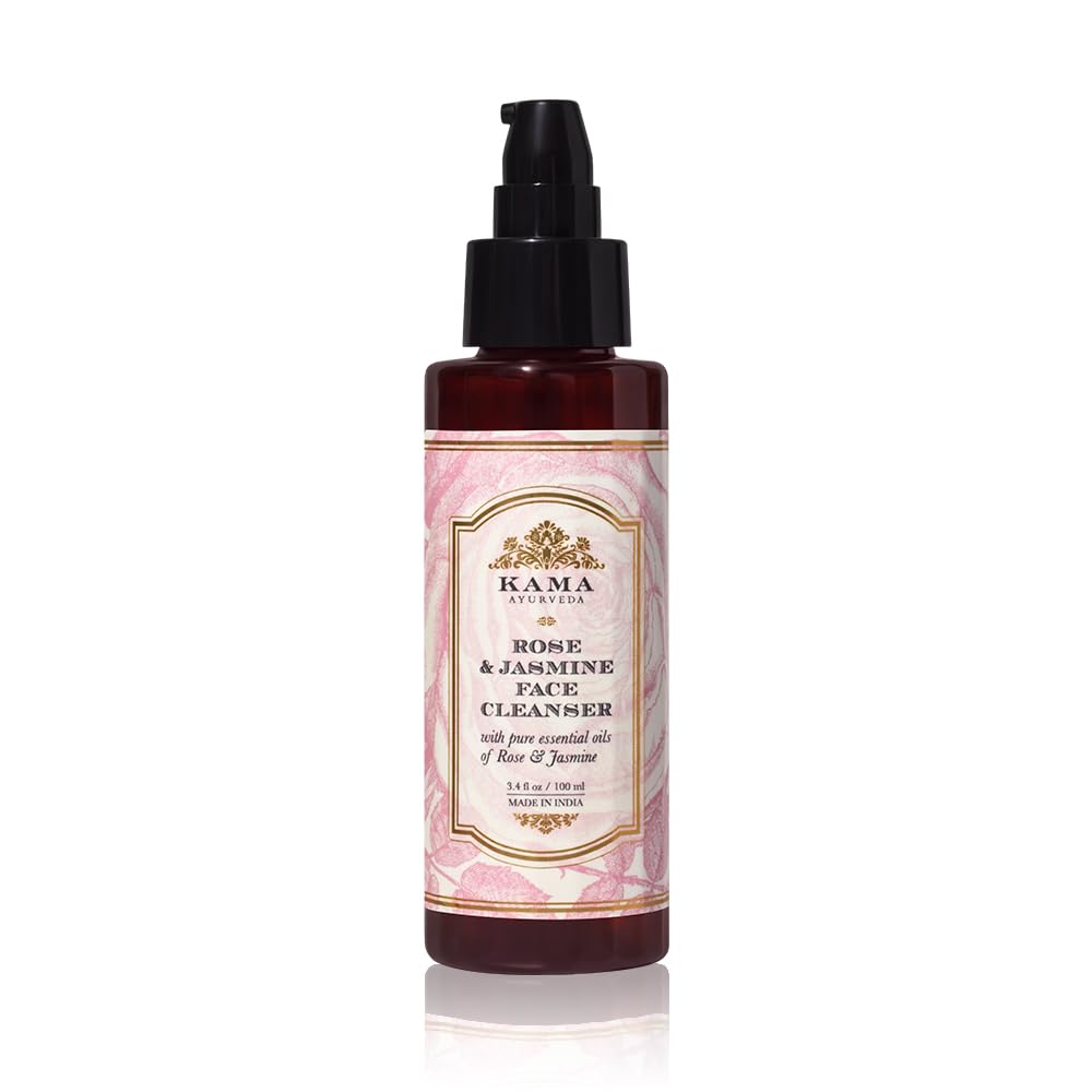 Kama Ayurveda Rose & Jasmine FaceCleanser: Pure Essential Oils,