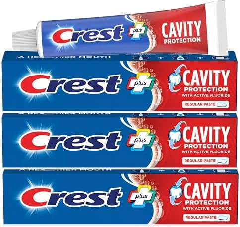 Crest Plus Cavity Protection Toothpaste, Regular Paste, 8.2oz,