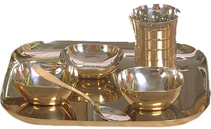 iKonbi 6 pcs Dinner Set with Bottom Brass Plating