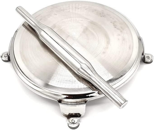iKonbi Stainless Steel Classic Heavy Chakla - Thick Belan/Round Polpat/Roti