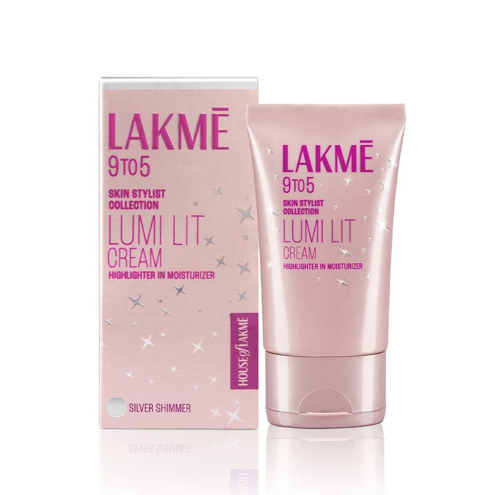 Lakme Lumi Lit Cream - Face Cream with Moisturizer + Highlighter, enriched with Niacinamid