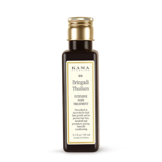 Kama Ayurveda Bringadi Intensive Hair Treatment Oil: 3.38 fl oz, Pack of