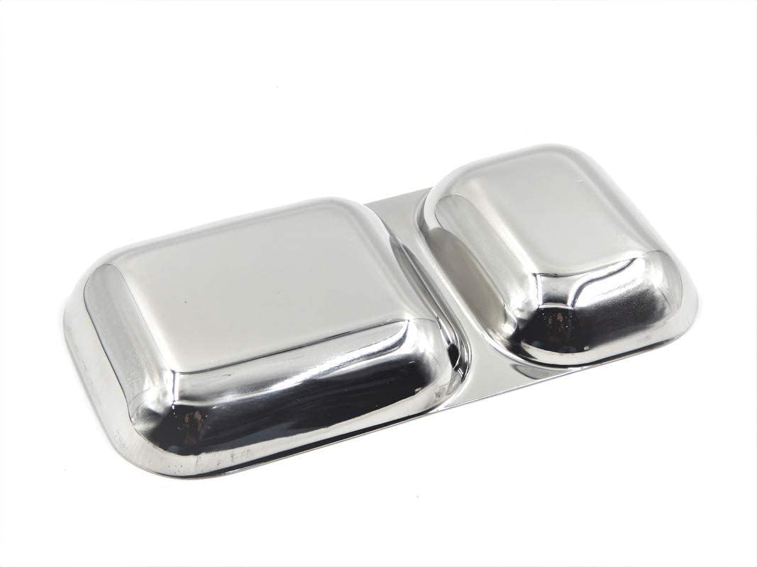 iKonbi 2-in-1 Compartment Plate Set Stainless Steel, Set of 6