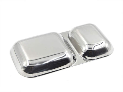iKonbi 2-in-1 Compartment Plate Set Stainless Steel, Set of 6