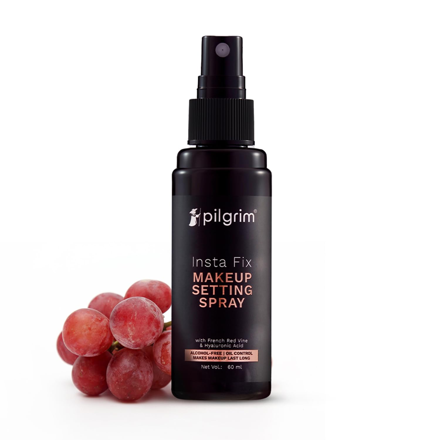 Pilgrim Insta Fix Makeup Setting Spray: Hyaluronic Acid & French Red Vine,
