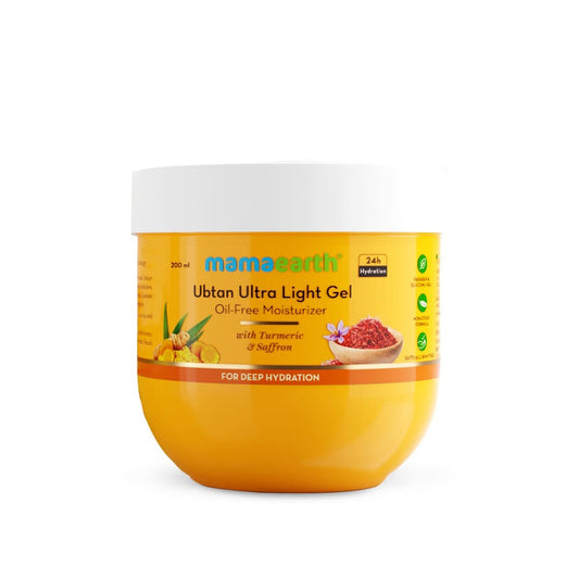 Mamaearth Ubtan Ultra Light Gel Moisturizer: Turmeric & Saffron, 200
