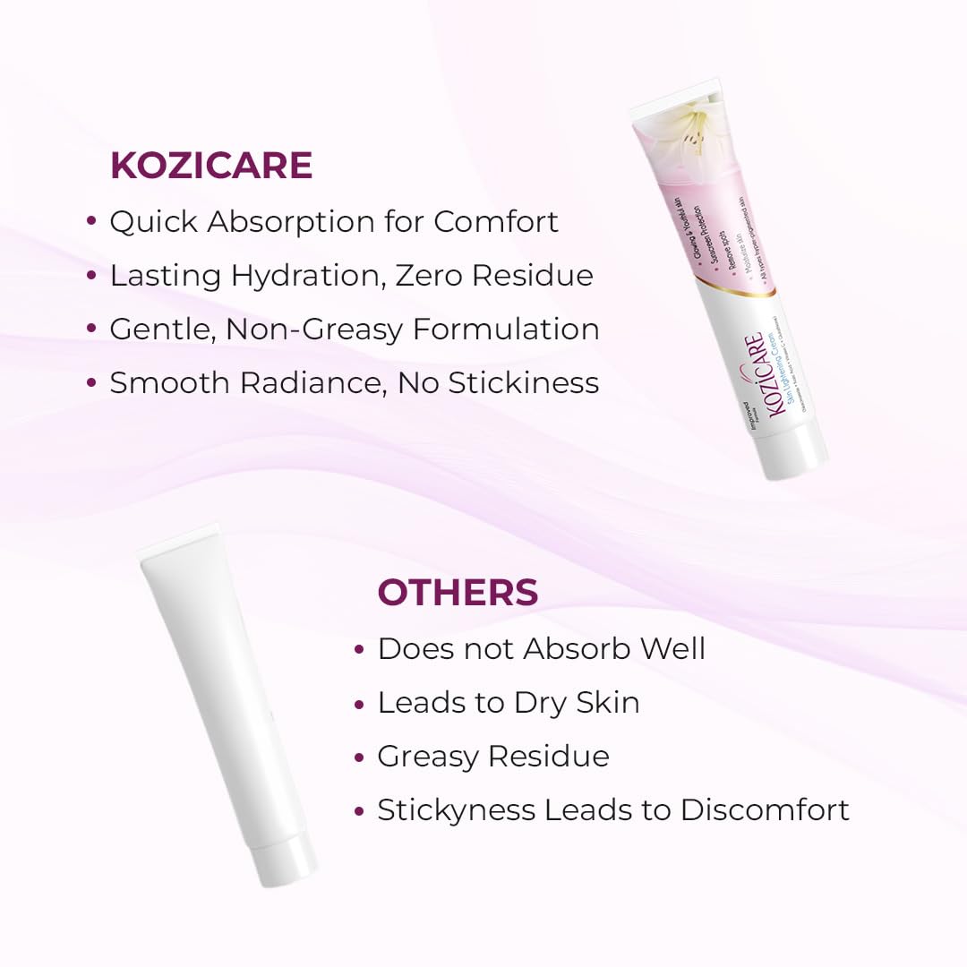 Kozicare Skin Lightening Cream: Kojic Acid & Arbutin, 15 g