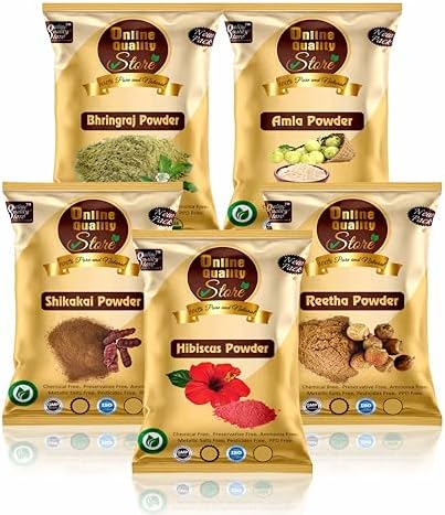 Online Quality Store Amla Reetha Shikakai, Bhringraj and Hibiscus Powder for Hair ArithaRi