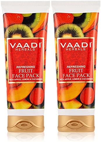 Vaadi Herbals Refreshing Fruit FacePack With Apple, Lemon & Cucumber Herbal FacePack All N