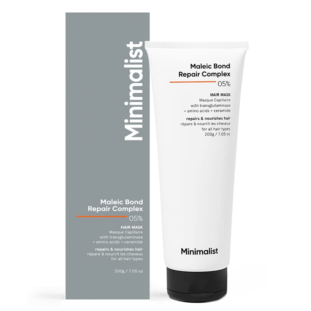 Minimalist Hair Mask: Damaged & Frizzy Hair, Maleic Bond Repair,